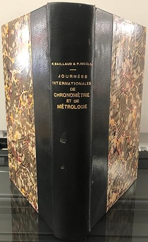 Journées internationales de chronométrie et de métrologie, Paris, juillet 1937