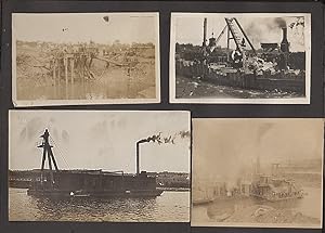PHOTOGRAPH ALBUM RECORDING EARLY 20TH CONSTRUCTION PROJECTS ALONG THE ERIE CANAL