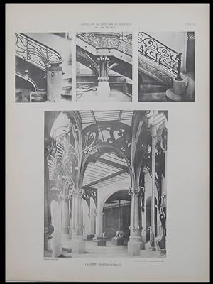 PARIS, GRAND PALAIS -1901- GRANDE PLANCHE - ALBERT LOUVET, ART NOUVEAU, ESCALIER