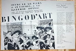 Bingo d'art. Galerie Optica. Montréal. Jeudi le 28 mars (Années 1980)
