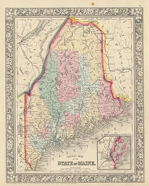 County Map of the State of Maine