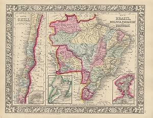 Map of Chili/ Map of Brazil, Bolivia, Paraguay, and Uruguay