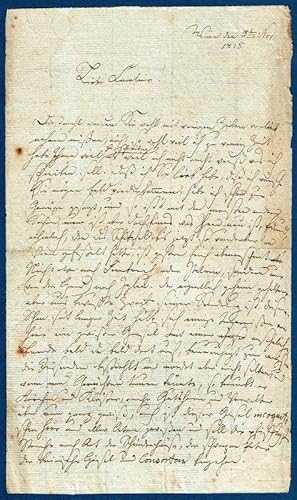 Eigenhändiger Brief mit Unterschrift ("Julius Schnorr").