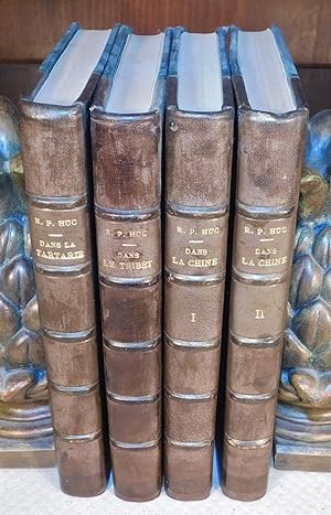 SOUVENIRS D’UN VOYAGE DANS LA TARTARIE, LE THIBET ET LA CHINE (série complète en 4 volumes reliés)