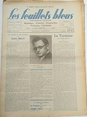 LES FEUILLETS BLEUS (Tête de collection)-N°34- 17 mai 1930