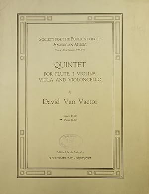 Quintet, for Flute, 2 Violins, Viola and Violoncello, Set of Parts