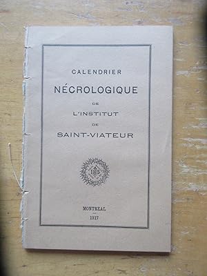 Calendrier nécrologique de l'Institut de Saint-Viateur