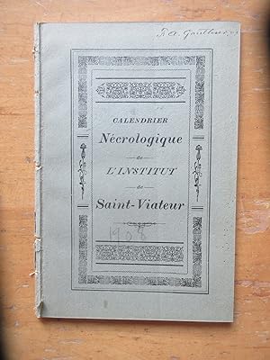 Calendrier nécrologique de l'Institut de Saint-Viateur