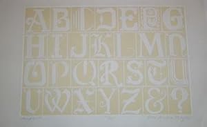 Sampler II. [An Alphabet]. Original embossed etching.