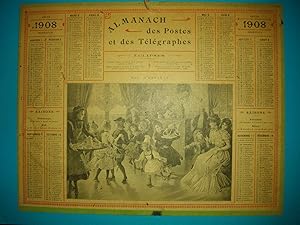 ALMANACH DES POSTES ET DES TELEGRAPHES 1908