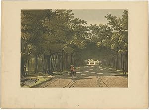 Antique Print of the Royal Arboretum in Batavia by M.T.H. Perelaer (1888)