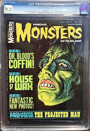 FAMOUS MONSTERS of FILMLAND No. 45 (July 1967) CGC Graded 9.2 (NM-)
