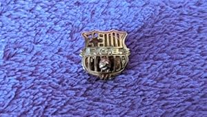 PIN F. C. BARCELONA, 50 ANYS DE SOCI, 18 K + PIN OJAL 75 ANIVERSARIO, PLATA