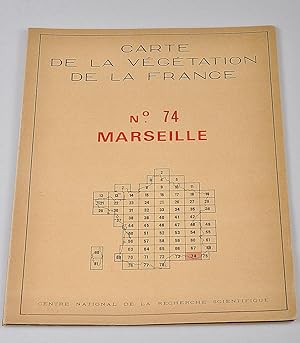 CARTE DE LA VÉGÉTATION DE LA FRANCE N° 74 MARSEILLE