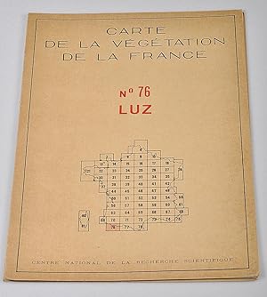 CARTE DE LA VÉGÉTATION DE LA FRANCE N° 76 LUZ