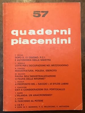 Quaderni Piacentini. N. 57, anno XIV, novembre 1975