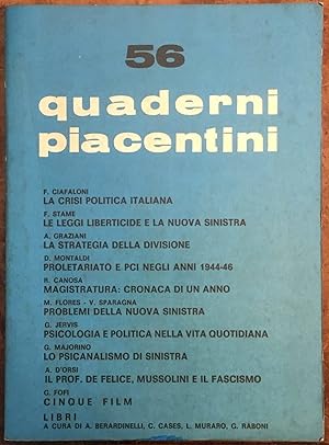 Quaderni Piacentini. N. 56, anno XIV, luglio 1975
