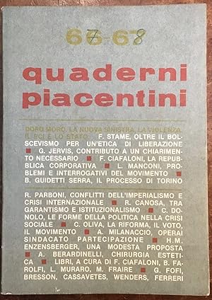 Quaderni Piacentini. N. 67-68, anno XVII, luglio 1978