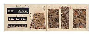 A manuscript swatch book entitled on upper cover "Komon Nameshigawa" ["Traditional Patterns for T...