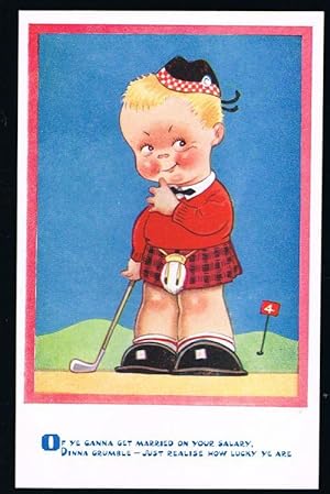Dinna Grumble Scottish Golf Postcard