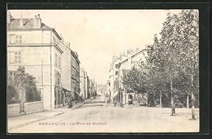 Carte postale Besancon, la Rue de Belfort