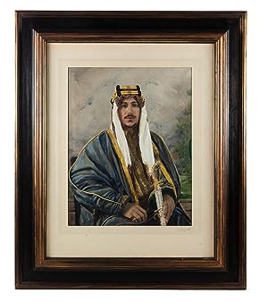 [Crown Prince Saud bin Abdulaziz Al Saud of Saudi Arabia].[London, 1935]. Matt silver print (ca. ...