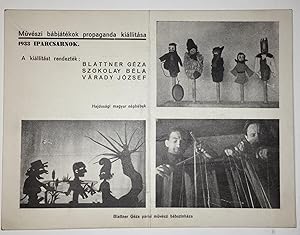 Photographically Illustrated Advertisement Postcard of a Modernist Puppetry Exhibition in Budapes...