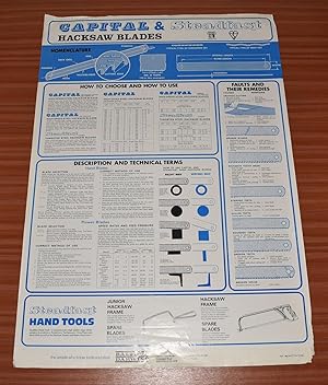 ORIGINAL POSTER. Capital & Steadfast Hacksaw Blades