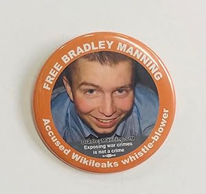 Free Bradley Manning / Accused Wikileaks whistle-blower [pinback button]
