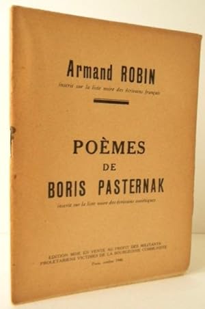 POEMES DE BORIS PASTERNAK inscrit sur la liste noire des écrivains soviétiques.