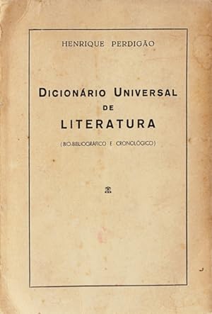 DICIONÁRIO UNIVERSAL DE LITERATURA.