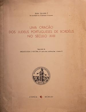 UMA ORAÇÃO DOS JUDEUS PORTUGUESES DE BORDÉUS NO SÉCULO XVIII.