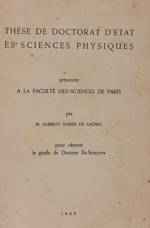 THÈSE DE DOCTORAT D'ÉTAT ÈS SCIENCES PHYSIQUES.