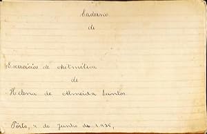 MANUSCRITO CALÍGRAFO ESCOLAR SÉC. XX - CADERNOS ESCOLARES. 1934-35.