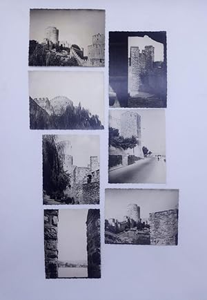 [THE WALLS OF CONSTANTINOPLE] [A collection including seven original photographs of Istanbul wall...