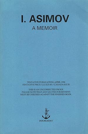 I. Asimov: a memoir