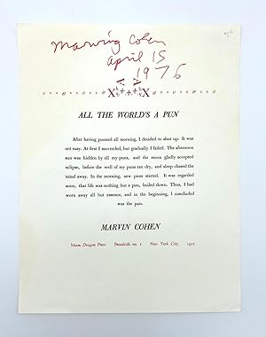 All the World's a Pun [Broadside]