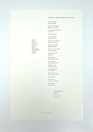 The Poem Called Alexander Hamilton [Broadside]