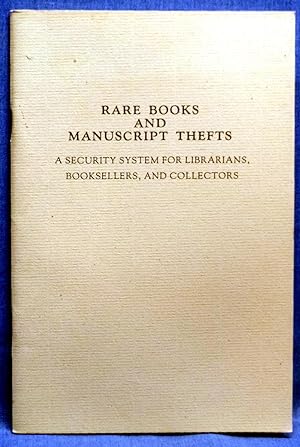 Rare Books And Manuscript Thefts
