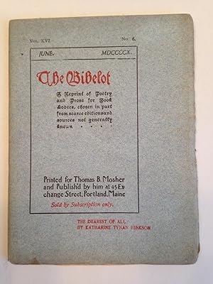 The Dearest of All. [The Bibelot. Volume XVI. Number 6. June, 1910.]