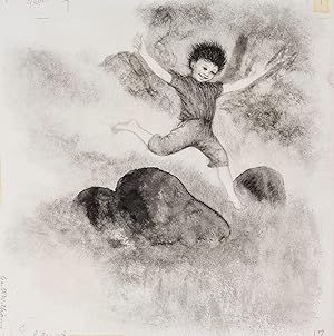 GARTH WILLIAMS ORIGINAL BOOK ILLUSTRATION FOR PAGE 16 OF "AMIGO"