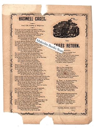 Haswell Cages & The Exiles Return ( Broadsheet Ballad 1797 -1834 )