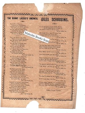 The bonny lassies answer & Giles Scroggins ( Broadsheet Ballad 1797 -1834 )