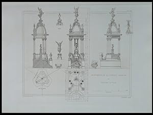 PARIS, CIMETIERE DE PASSY, MONUMENT HARRY SHARON - 1906 - PLANCHE, DEFRASSE