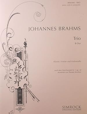 Trio, Klavier, Violine und Violoncello, nach dem Streichsextett Op.18, bearbeitet von Theodor Kir...