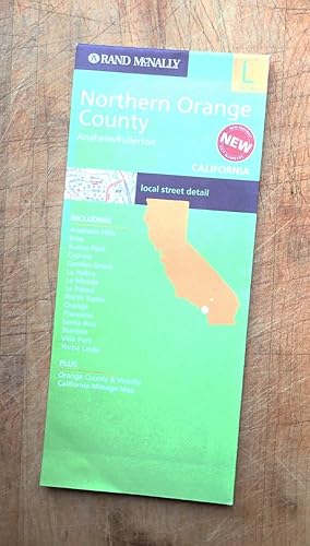 RAND McNALLY : NORTHERN ORANGE COUNTY, CALIFORNIA : Anaheim/Fullerton, Local Street Detail (Folde...