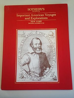 Important American Voyages and Explorations Property from a Private Collection. Auction Catalogue...