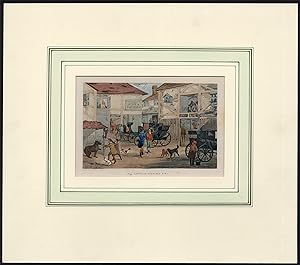Antique Print-CAPTAIN ASHKAM-COURTYARD-CARRIAGE-HORSE-STABLE-Alken-1842
