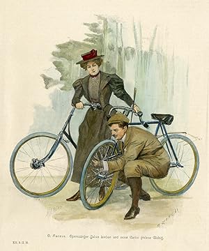 Antique Print-JULIUS LIEBAN-OPERA SINGER-BICYCLES-BIKING-Bong-Marcus-1890