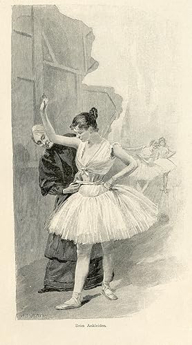 Antique Print-BALLERINA-DRESSING-LADY-PERFORMANCE-Destez-1890